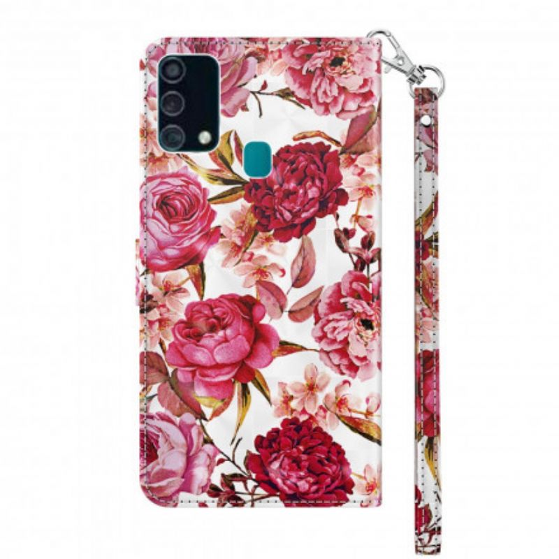 Flip Cover Samsung Galaxy A32 5G Lette Pletroser Med Snor