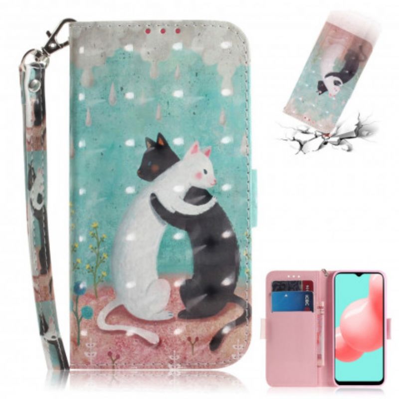 Flip Cover Samsung Galaxy A32 5G Med Snor Thong Cat Friends