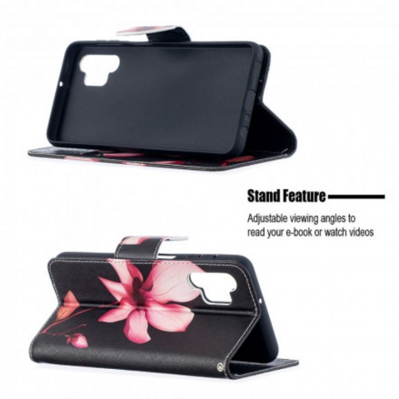 Flip Cover Samsung Galaxy A32 5G Pink Blomst