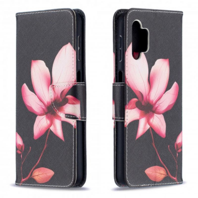 Flip Cover Samsung Galaxy A32 5G Pink Blomst