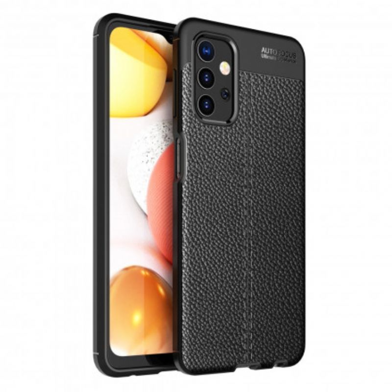 Mobilcover Samsung Galaxy A32 5G Dobbelt Linje Litchi Lædereffekt