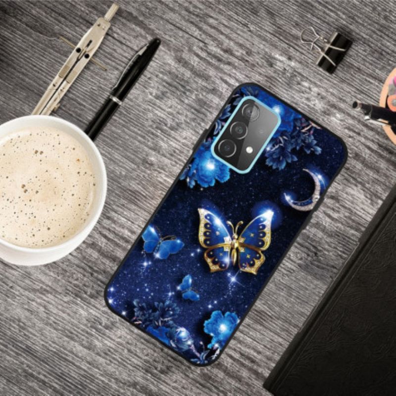 Mobilcover Samsung Galaxy A32 5G Sommerfugl Om Natten