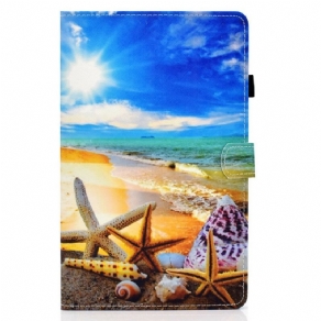 Læder Cover Samsung Galaxy Tab S8 / Tab S7 Sjov Strand