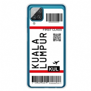 Cover Samsung Galaxy M12 / A12 Boardingkort Til Kuala Lumpur