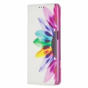 Cover Samsung Galaxy M12 / A12 Flip Cover Akvarel Blomst