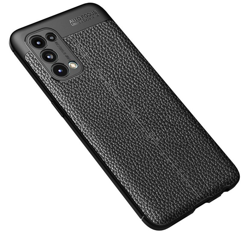Cover Oppo Find X3 Lite Dobbelt Linje Litchi Lædereffekt