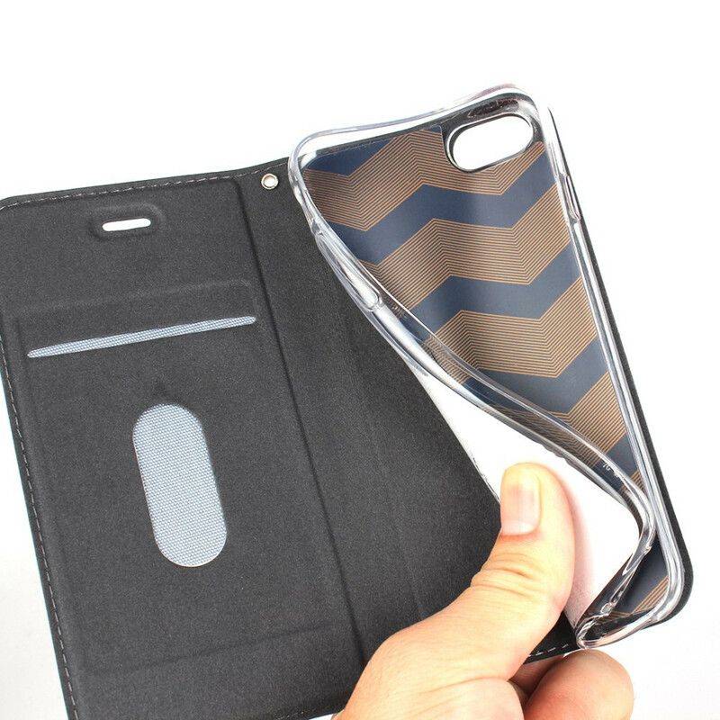 Cover iPhone SE 3 / SE 2 / 8 / 7 Flip Cover Imiteret Læder Med Rem
