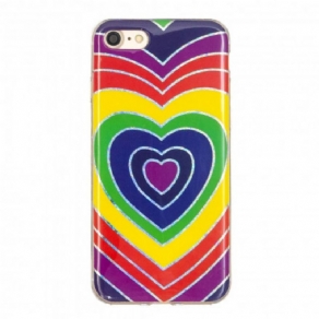 Cover iPhone SE 3 / SE 2 / 8 / 7 Vintage Glitter Heart