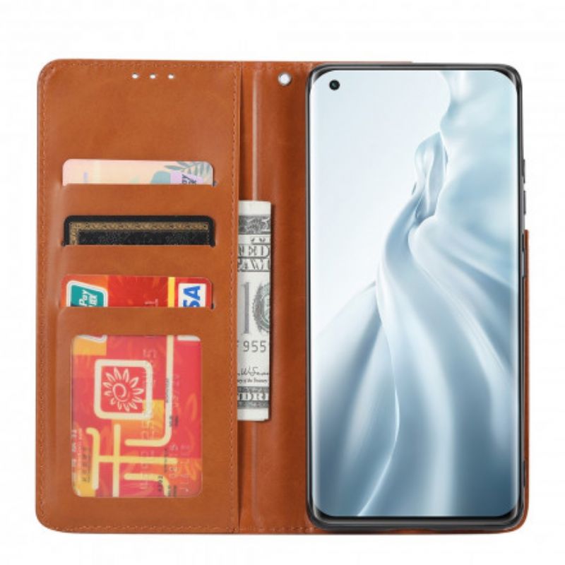 Cover Xiaomi Mi 11 5G Flip Cover Faux Læder Kortholder