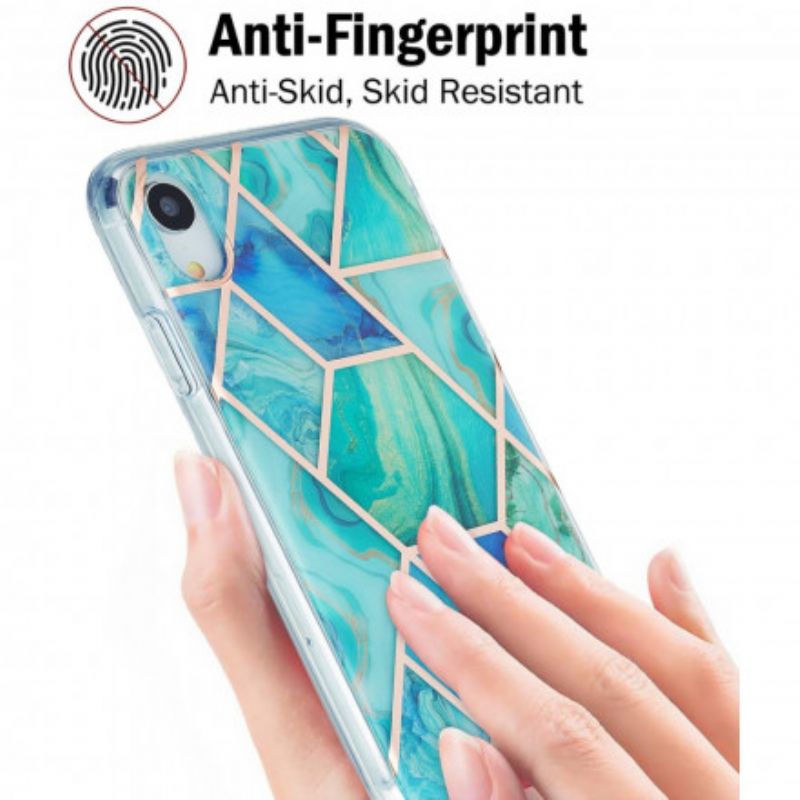 Cover iPhone XR Blinkende Geometrisk Marmor