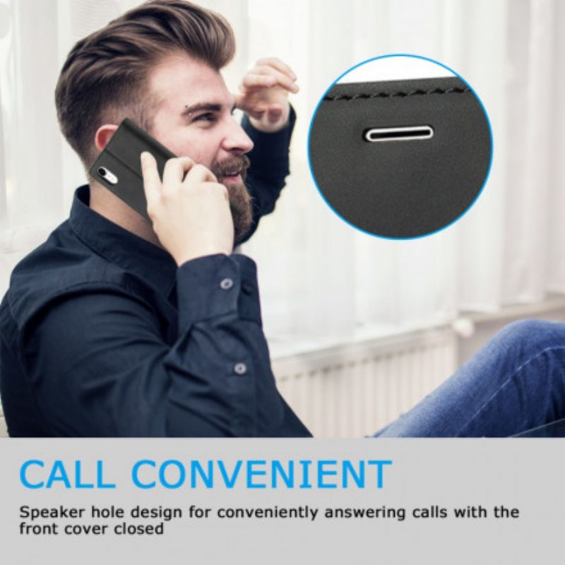 Cover iPhone XR Flip Cover Lc.imeeke Lædereffekt