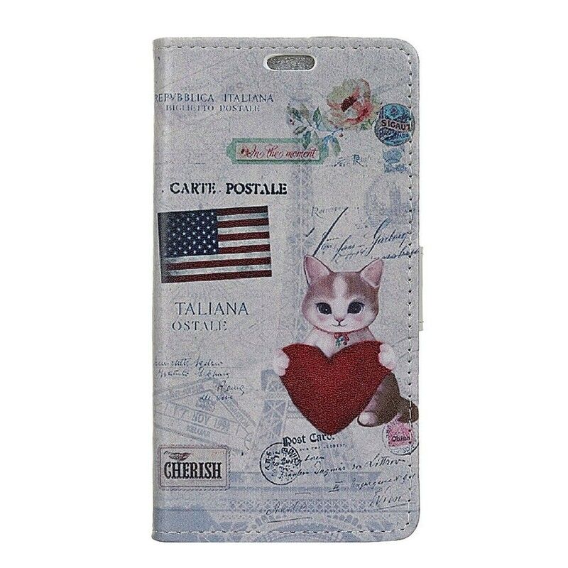 Flip Cover iPhone XR Rejsende Kat