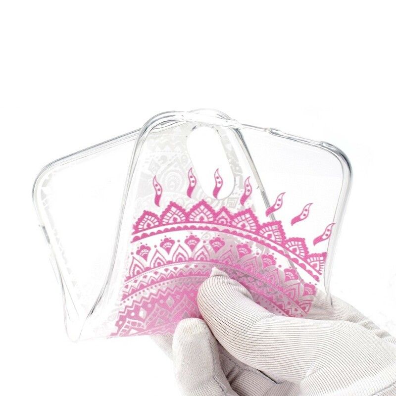 Mobilcover iPhone XR Transparent Farvet Mandala