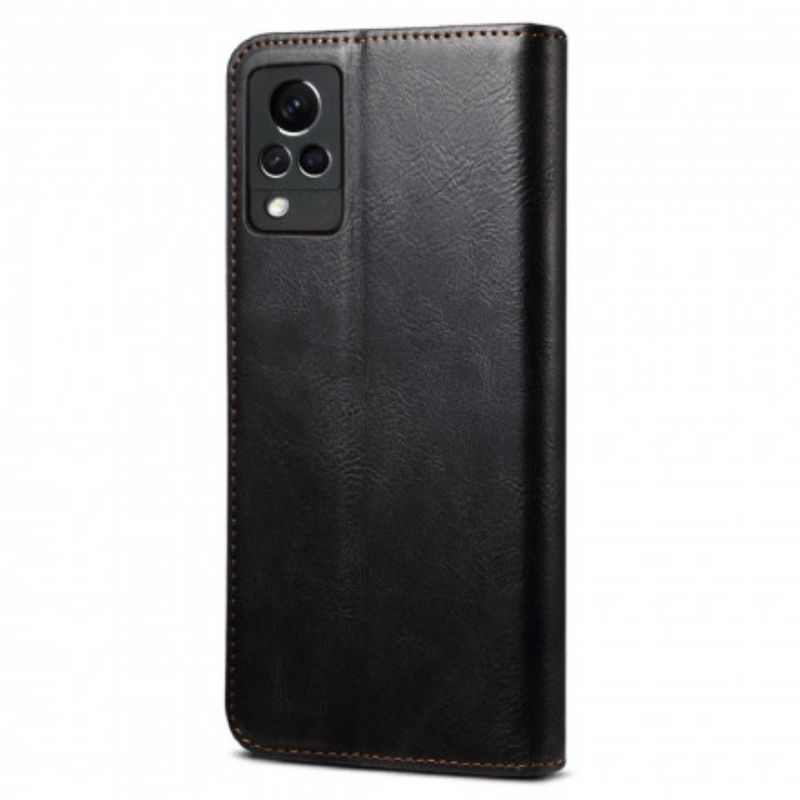 Cover Vivo V21 5G Flip Cover Vokset Kunstlæder