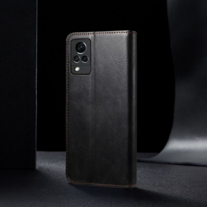Cover Vivo V21 5G Flip Cover Vokset Kunstlæder