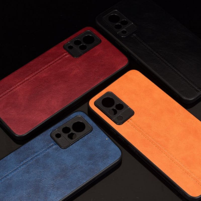 Cover Vivo V21 5G Søm Lædereffekt
