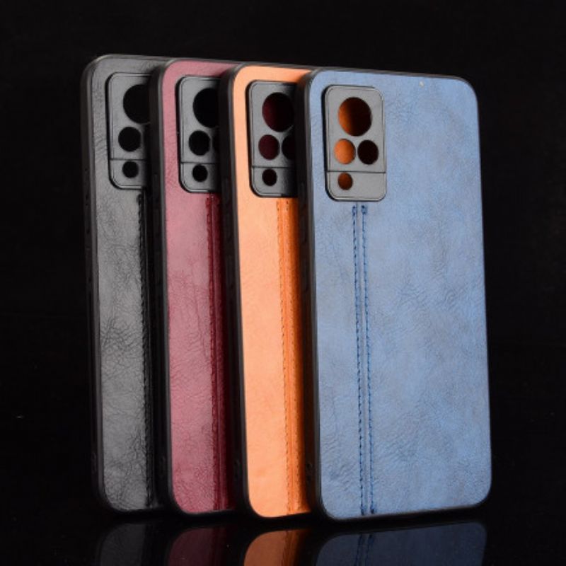 Cover Vivo V21 5G Søm Lædereffekt