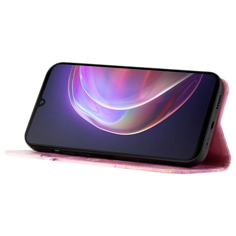 Flip Cover Vivo V21 5G Marmor Med Rem