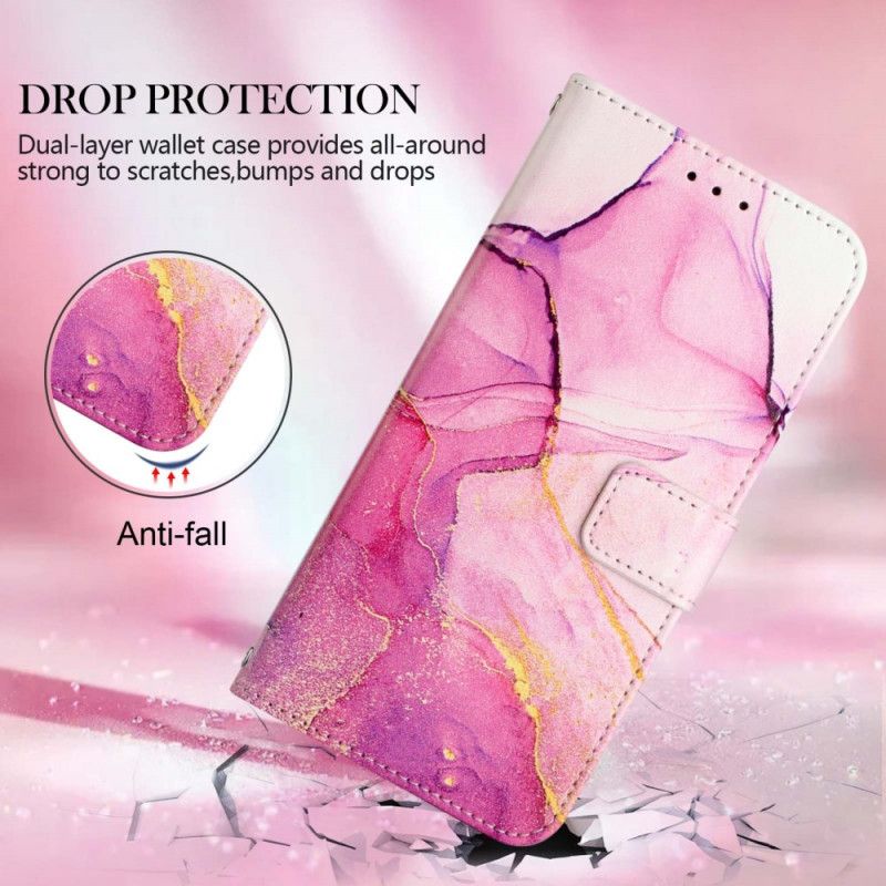 Flip Cover Vivo V21 5G Marmor Med Rem