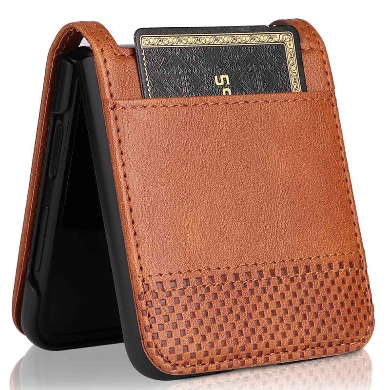Cover Samsung Galaxy Z Flip 4 Flip Cover Vintage Læderstil Kortholder