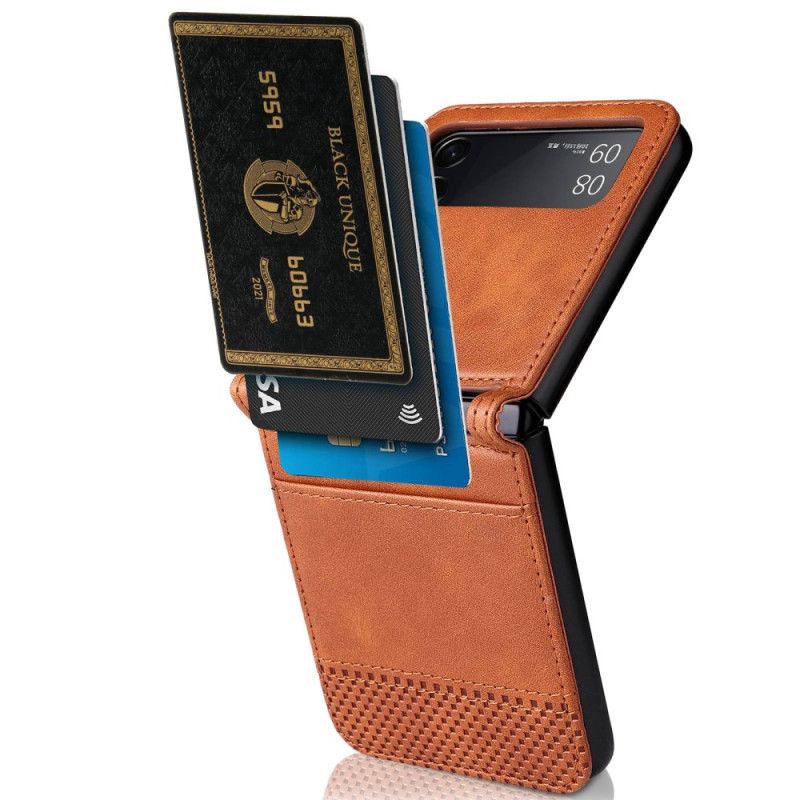 Cover Samsung Galaxy Z Flip 4 Flip Cover Vintage Læderstil Kortholder