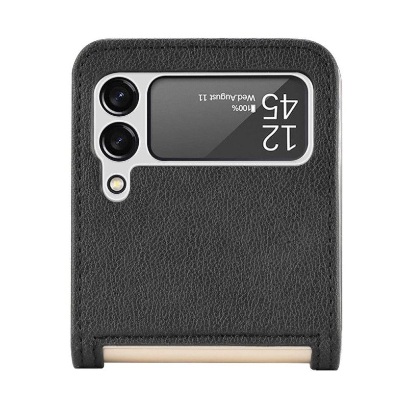 Mobilcover Samsung Galaxy Z Flip 4 Flip Cover Kortholder I Litchi-læderstil