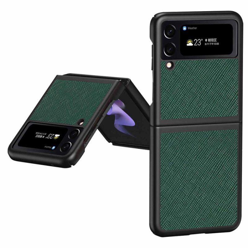 Mobilcover Samsung Galaxy Z Flip 4 Flip Cover Tekstureret Læderstil