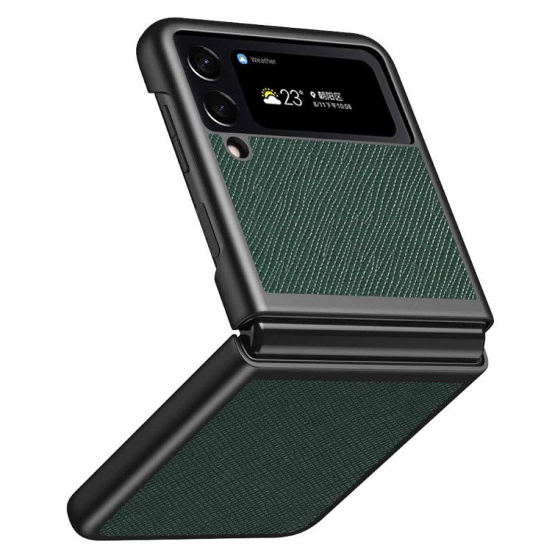 Mobilcover Samsung Galaxy Z Flip 4 Flip Cover Tekstureret Læderstil