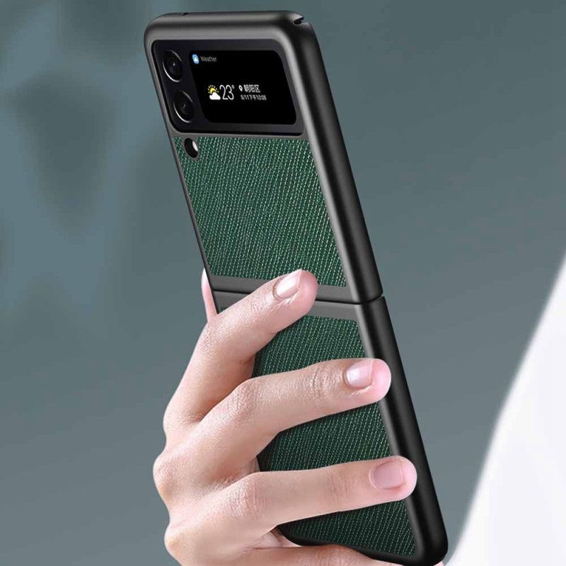 Mobilcover Samsung Galaxy Z Flip 4 Flip Cover Tekstureret Læderstil