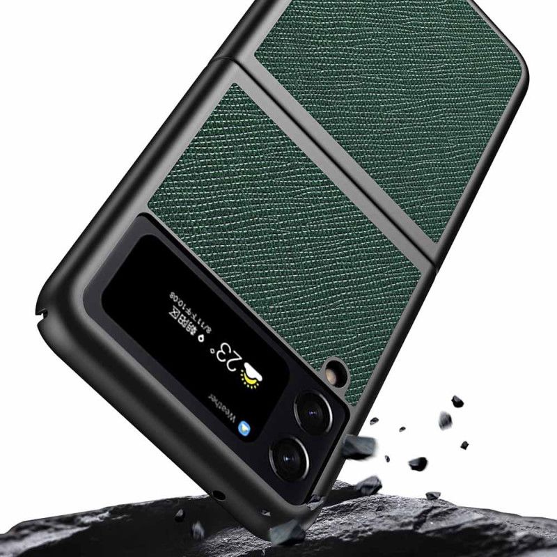 Mobilcover Samsung Galaxy Z Flip 4 Flip Cover Tekstureret Læderstil
