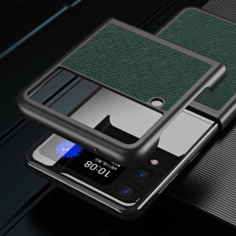 Mobilcover Samsung Galaxy Z Flip 4 Flip Cover Tekstureret Læderstil