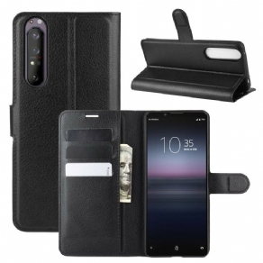 Læder Cover Sony Xperia 1 II Faux Læder Litchi