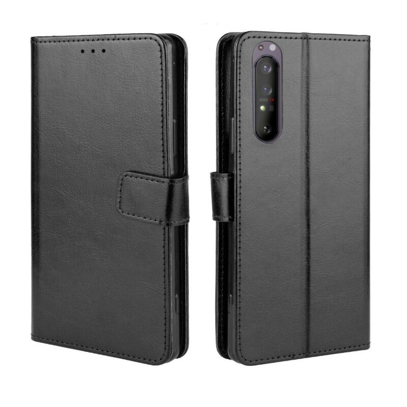 Læder Cover Sony Xperia 1 II Flashy Imiteret Læder