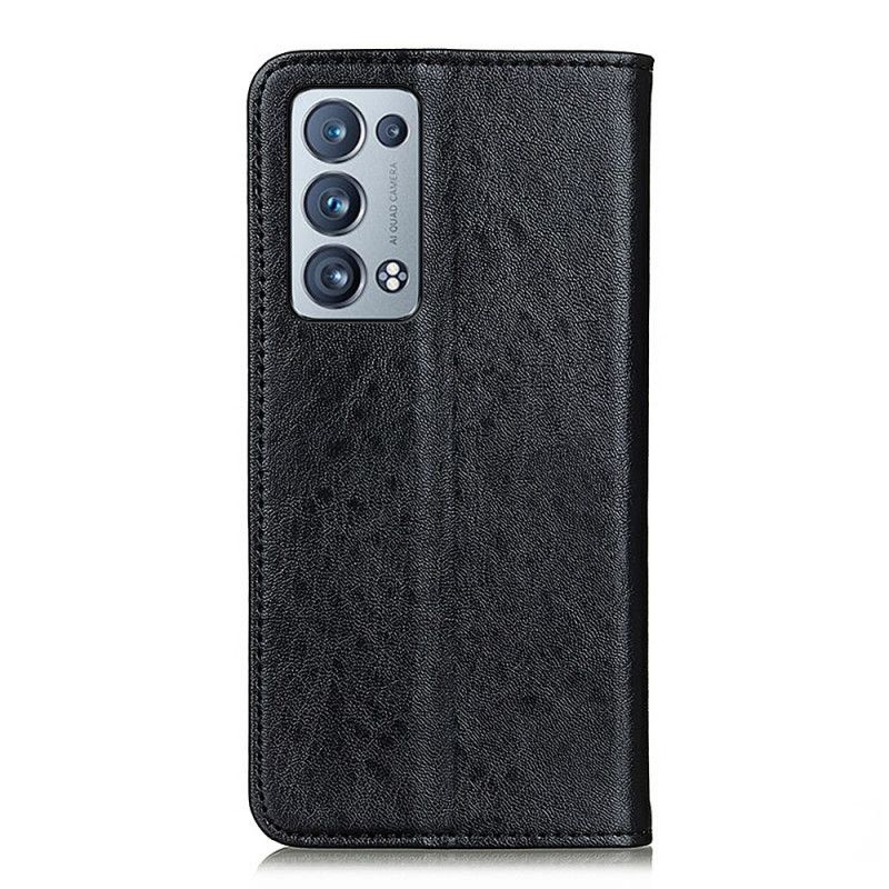 Cover Oppo Reno 6 Pro 5G Flip Cover Crazy Horse Tekstur