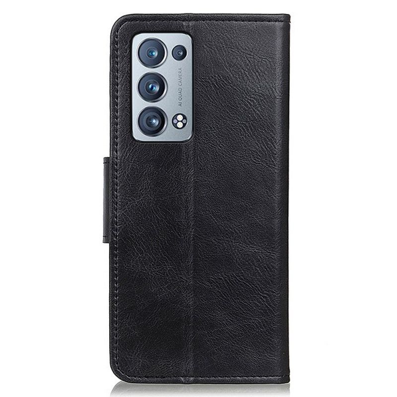 Flip Cover Oppo Reno 6 Pro 5G Crazy Horse Black