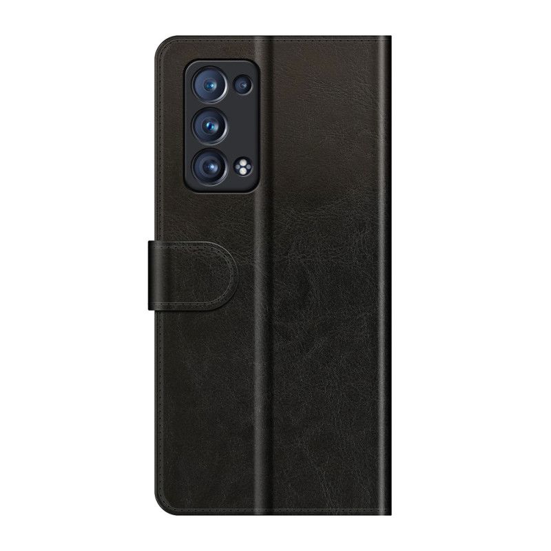 Flip Cover Oppo Reno 6 Pro 5G Klassisk Crazy Horse-tekstur