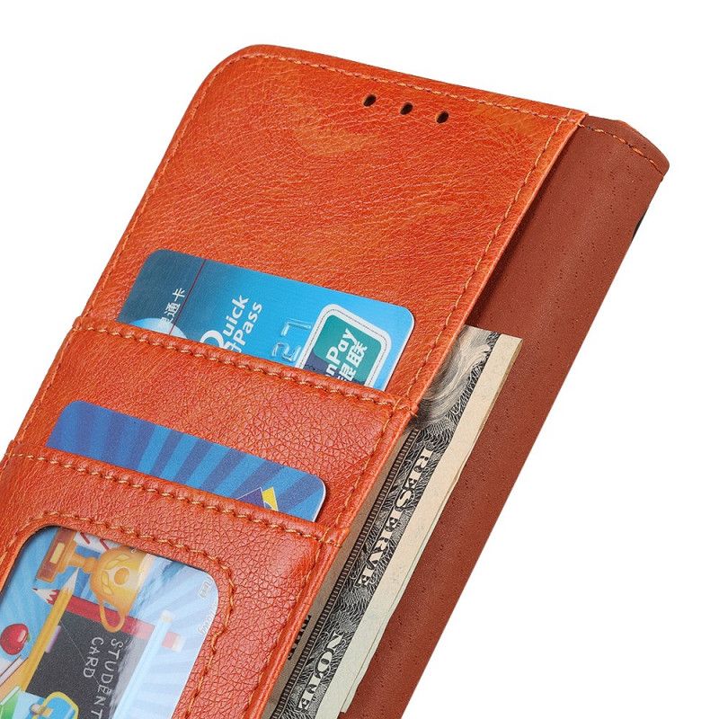 Flip Cover Oppo Reno 6 Pro 5G Orange Split Nappa Læder