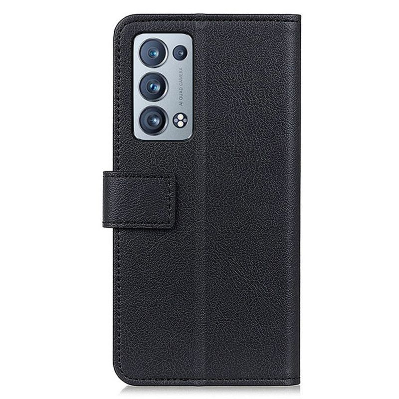 Læder Cover Oppo Reno 6 Pro 5G Faux Læder Folio