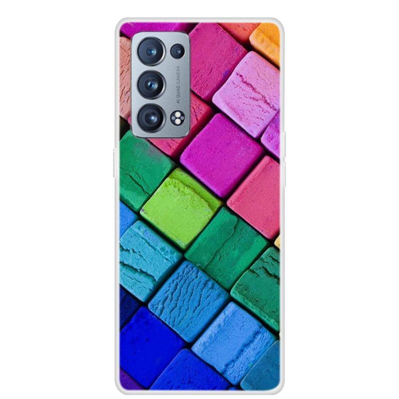 Mobilcover Oppo Reno 6 Pro 5G Farvede Blokke
