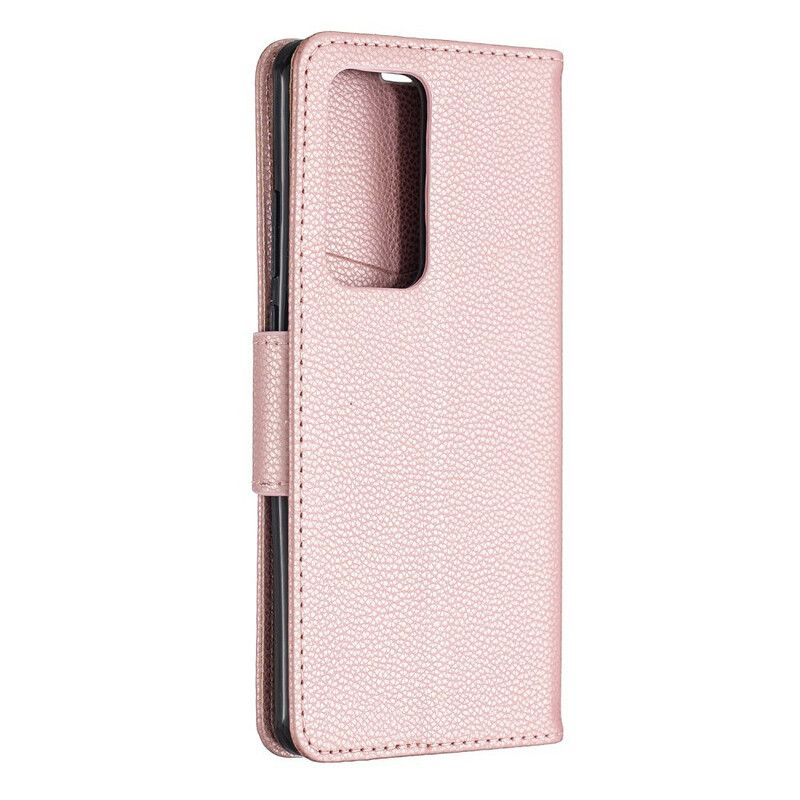 Flip Cover Huawei P40 Pro Læder Cover Litchi Flap Skrå