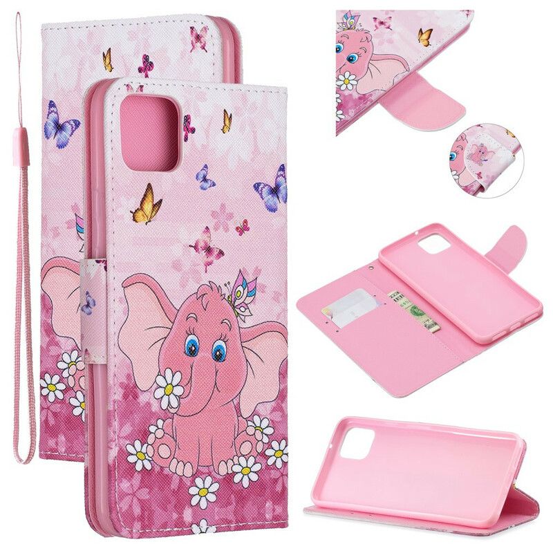 Flip Cover Google Pixel 4 Elefantbaby Pink