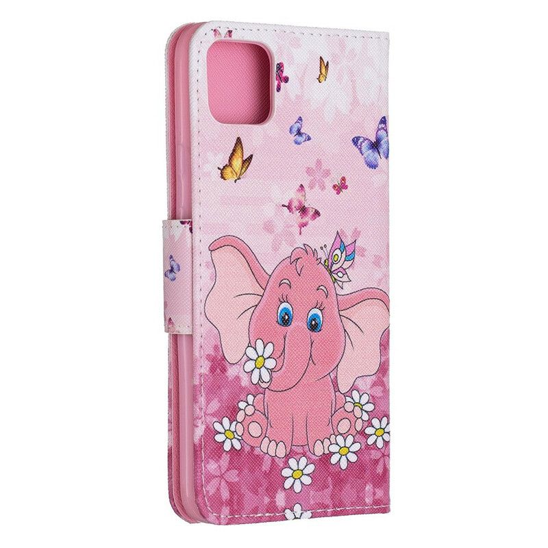 Flip Cover Google Pixel 4 Elefantbaby Pink