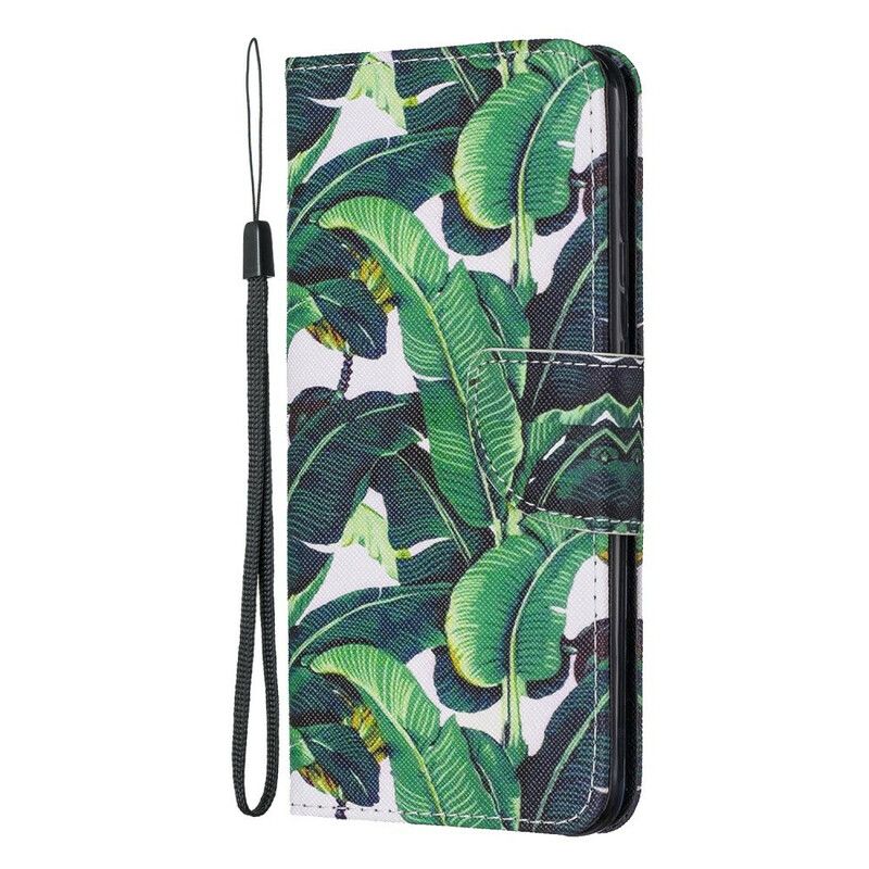 Flip Cover Google Pixel 4 Med Snor Strop Til Tropiske Blade