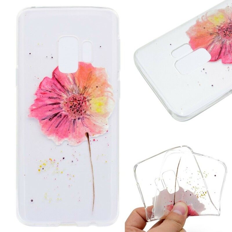 Cover Samsung Galaxy S9 Plus Sømløst Akvarel Blomstermønster