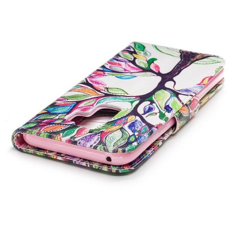 Læder Cover Samsung Galaxy S9 Plus Farvet Træ
