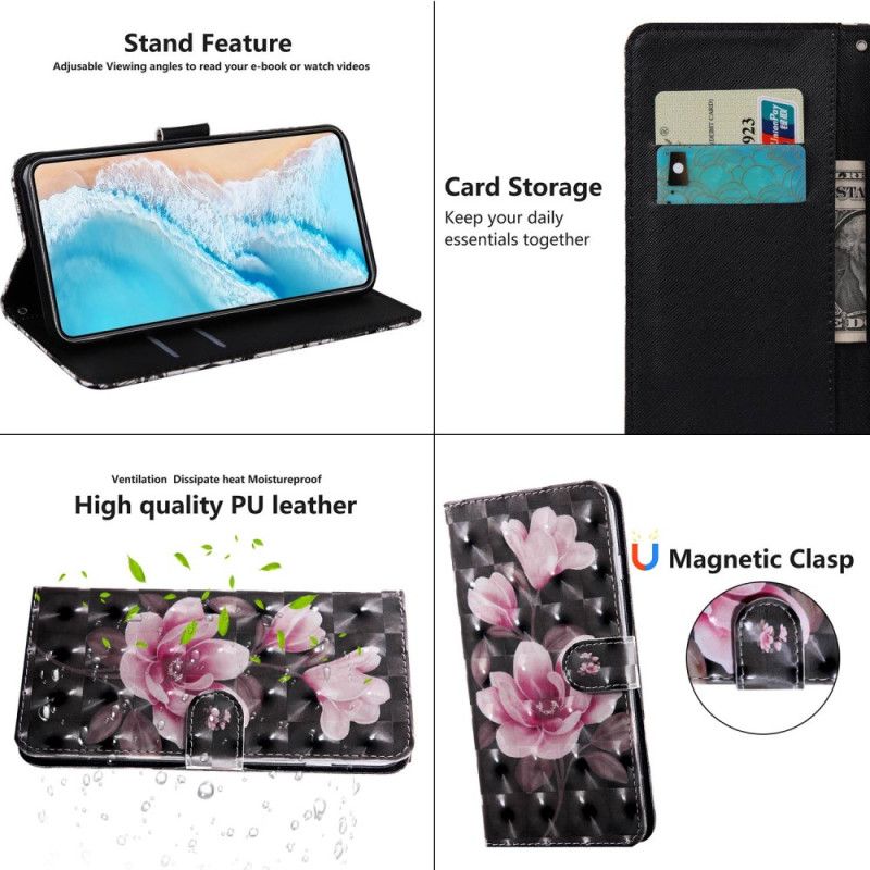 Flip Cover Oppo A94 5G Blomster Med Rem