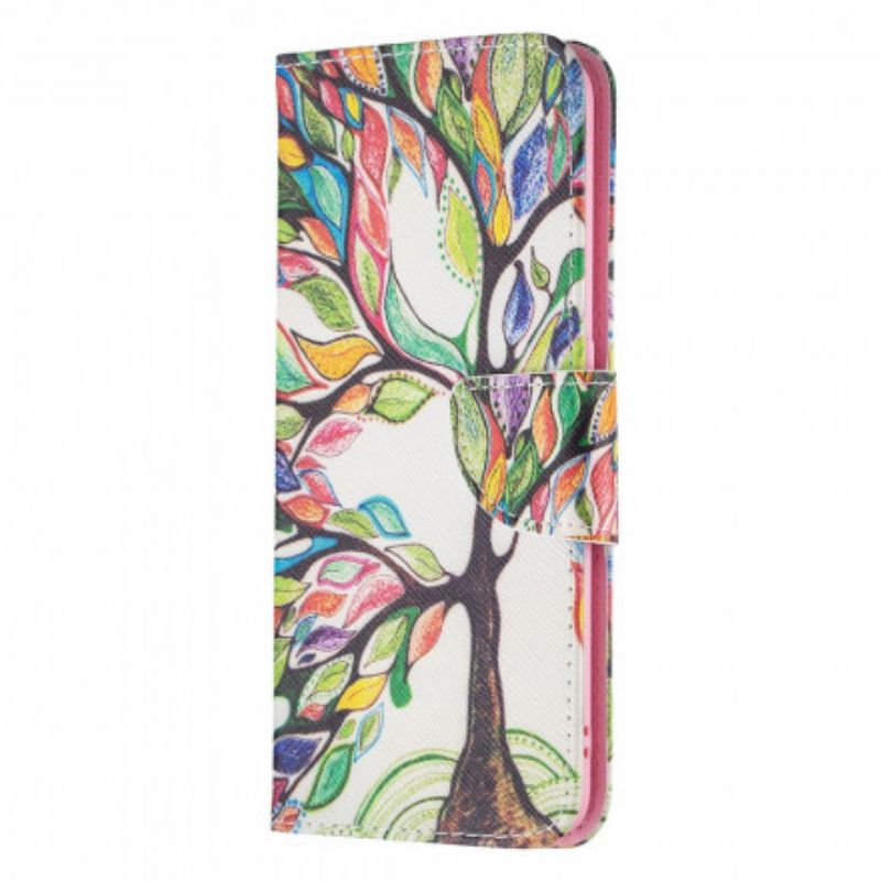 Flip Cover Oppo A94 5G Farvet Træ