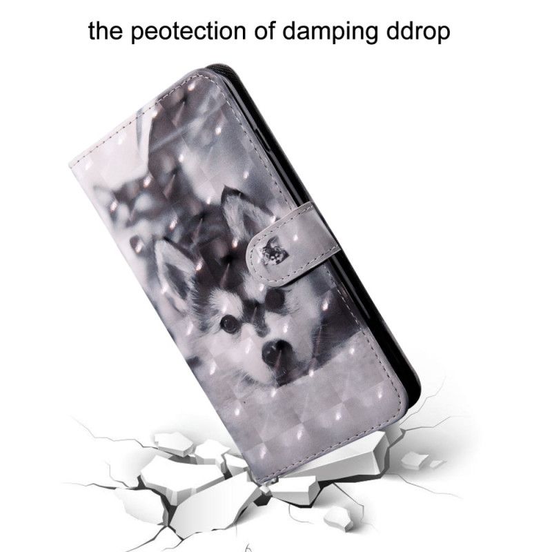 Flip Cover Oppo A94 5G Huskyhund Med Snor