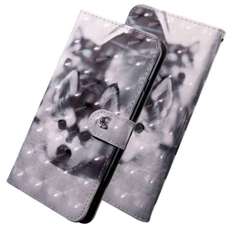 Flip Cover Oppo A94 5G Huskyhund Med Snor