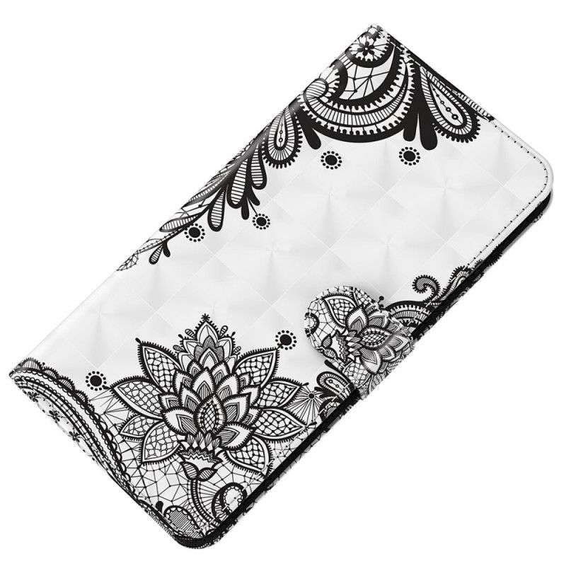 Flip Cover Oppo A94 5G Imiteret Læder Blonde Med Rem